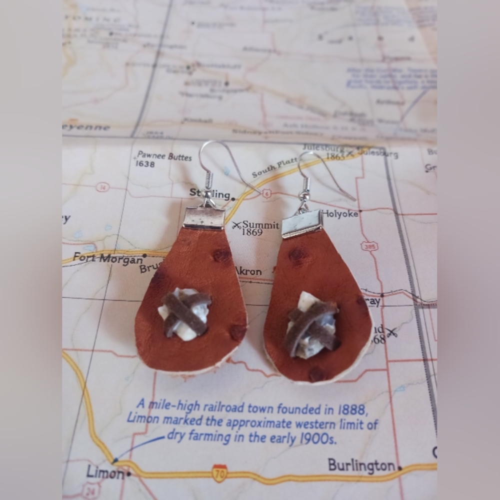 Leather earrings